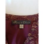 Rose + Olive  Dress Size Small Paisley 3/4 Sleeve Tie Waist Chiffon Ruffle Hem Photo 12