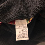 Vintage Embroidered Sweater S 3D Roses Feminine Romantic Beaded Oversized Black Photo 6