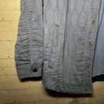 Jachs Girlfriend  Quilted Diamond Pattern Denim Jacket Barn Coat Blue Size S Photo 2