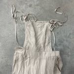 Lulus  Linen blend jumpsuit jumper NWT size Medium tan khaki beige Photo 1