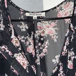 Black Rainn Black Floral Sheer Top  Photo 1