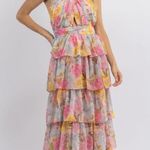 Olivaceous Floral Dress Photo 0