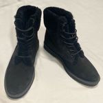 Vince NEW $350  Hayes 2 Black Suede Shearling Combat Boots 6.5 US Photo 3