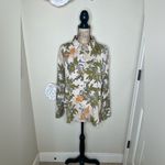 Entro NTM:  Button Down Long Sleeve Shirt in Animal & Leaves Print Sz Medium Photo 1