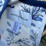 Donna Morgan Blue and White Tropical Print  Dress Photo 1