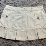 Mossimo Denim Pleated off white mini skirt Photo 0