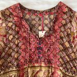 Raga Red Brown Paisley Floral Tunic Mini Dress Photo 53