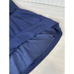 David's Bridal David’s Bridal Twist Y-Neck Halter Mini Fit & Flare Dress Pockets Navy Size 12 Photo 7