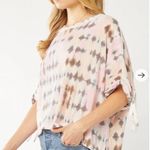 Entro NWOT Tie Dye Shirt with Fringe Photo 0