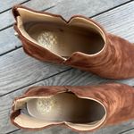 Vince Camuto Brown Ankle Boots with Chunky Heel and V-Cutouts Photo 2