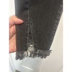 KanCan Mid Rise Tapered Leg Jeans Size 15/31 Black Wash Stretch Denim Frayed Hem Photo 6