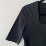 Akris Punto Black Square Neck Short Sleeve Tee Minimalist Basic Women's size 12 Photo 4