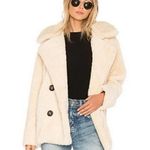 Free People | Teddy Double Breasted Pea Coat Sherpa Ivory Oversized | Medium Photo 0