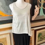 S.O.Y. Shine on you size small Silver sparkly sleeveless top with open back EUC Photo 1