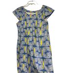 Lilly Pulitzer Women's Shift Dress Midi Cap Sleeve Boho Blue Size Medium Photo 4