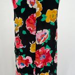 Who What Wear Floral Print Sleeveless Blouse Tank Top Black Multi Size Small Photo 8