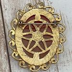 Vintage Unsigned Three Ladies Victorian Cameo Brooch Photo 9