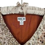 Robbie Bee Vintage Y2K 100% Silk Leopard Print Floral Ruffled Dress Size 18W 2X Photo 4