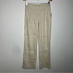 Apt. 9  slit hem long‎ linen wide leg pants cream size 2 new with tags! Photo 2