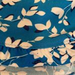 Draper James  Blue White Floral Scoop Neck Ruffle Bottom Dress S/M Photo 6