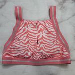Sanctuary Modern Kitty Keyhole High Neck Bikini Top Size L Bright Peachy Stripe Photo 1