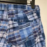 L.L. Bean Size 6 Blue Plaid Patchwork Cotton Zip Up Madras Bermuda Shorts Photo 3
