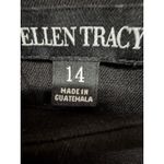 Ellen Tracy  Pull On Trouser Slacks Solid Black Size 14 Straight Leg Office Work Photo 4
