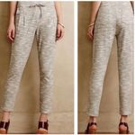Lilka Pants Womens Small Grey White Breezeway Knit Joggers Anthropologie Gray Photo 2