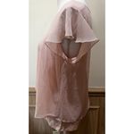 A Byer A. Byer V-Neck Shear Blouse with Lining~ Size Medium ~ Pink Photo 2