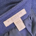 Burberry Brit Woven‎ Short Skirt Womens 6 Blue Pockets Gold Zipper Quiet Luxury Photo 4