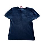 Tommy Hilfiger  Ribbed Top Women's Navy Red Lace Up V Neck Preppy Sporty Size XL Photo 2