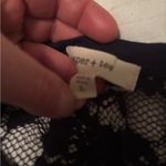 Paper + Tee Paper Tee Dark Blue Top with Lace Photo 2