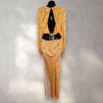 Jen's Pirate Booty Jen's‎ Pirate Booty Yellow Electro Floral Sonora Cutout Maxi Dress Sunshine Sz M Photo 5