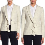 Joie  Villette Ruffled Plaid Blazer Jacket‎ Photo 1