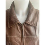 Vintage Women's Wilson's Leather Jacket Coat XL Brown Corduroy Cuffs Excellent! Photo 3