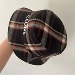 CELINE  Hedi Slimane Red Plaid Wool Bucket Hat Photo 4