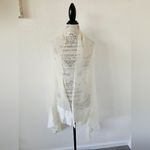 Tessilnovita Italian Cream White Sheer Wide Neck Scarf Wrap Made In Italy Photo 1