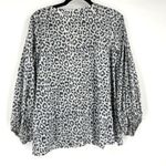 Emerson Fry India Collection Bardot Womens Organic Leopard Top Charcoal Size XS Gray Photo 2