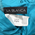 La Blanca Island Goddess Halter Tankini Padded Bra Swim Top Turquoise US 4 Beach Photo 5