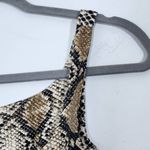 Salty  by Andie Snakeskin Print Cropped Tank Top Size Small Snakeskin Fitted Tank Photo 2