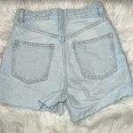 ZARA  Light Wash High Waist Denim Cut Off Jean Shorts Size 2 Photo 1