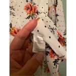 Black Rainn  Floral Polka Dot 3/4 Sleeve V Neck Top Size Medium NWOT Photo 4