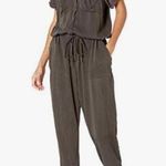 Free People Raving Rayon Utility Romper Washed Black Jumpsuit Size Small Photo 0