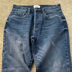 Pistola  Blue Denim Jeans Button Fly Light Distressing Raw Hem Size 26 Photo 1