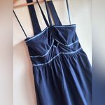 Sachin & Babi Reid Cutout Cotton Halterneck Midi Dress Size 12 Blue Photo 3