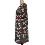 Love j Sheer Wrap Kimod Dress Sz M Olive Y2K Mesh Bird Heart Star Camo Artsy Photo 5