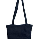 The Sak  Medium Crochet Handbag Black Double Handle Bag with Coin Purse & Mirror Photo 5