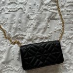 Black Leather Gold Chain Purse Photo 0