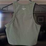 ANINE BING  Brett Crop Tank Top Olive Green Photo 4