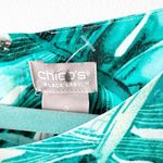 Chico's Black Label Tropical Print Dress Size 12 White Green Botanical NWT Cruise Photo 3